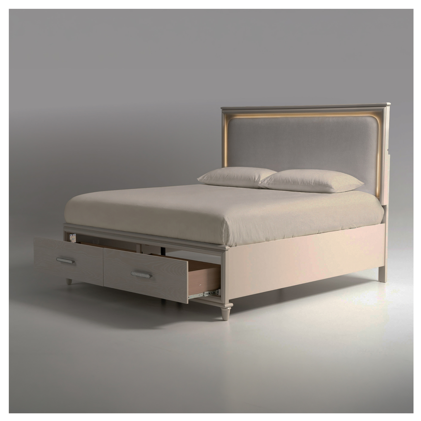 Magnolia King Storage Bed w/Light alternate image, 2 of 12 images.