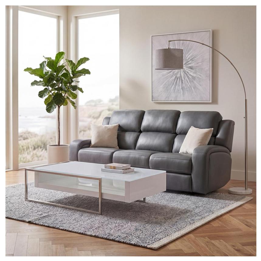 Mave Gray Power Reclining Sofa alternate image, 2 of 16 images.