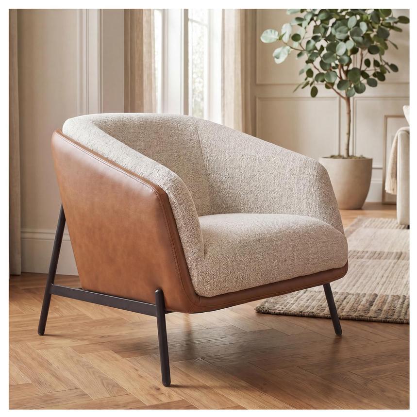Sabrina II Tan Accent Chair  alternate image, 2 of 9 images.