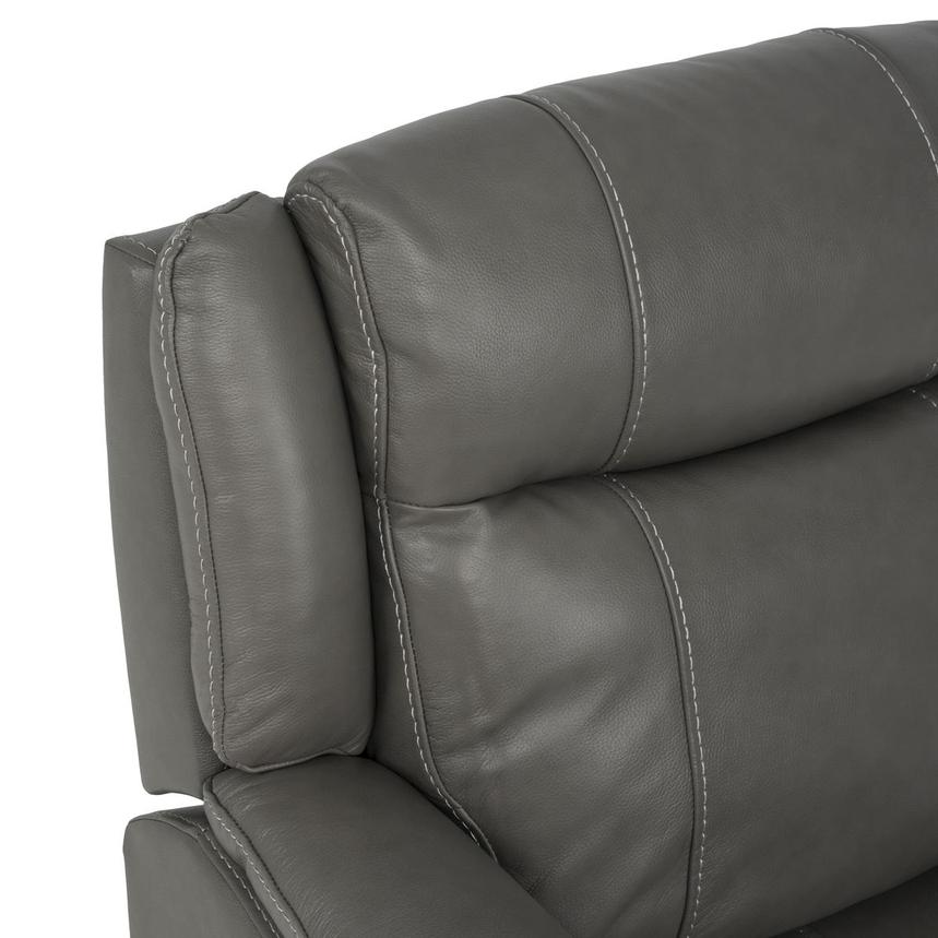 Samuel Dark Gray Leather Power Reclining Sectional with 5PCS/3PWR  alternate image, 7 of 10 images.