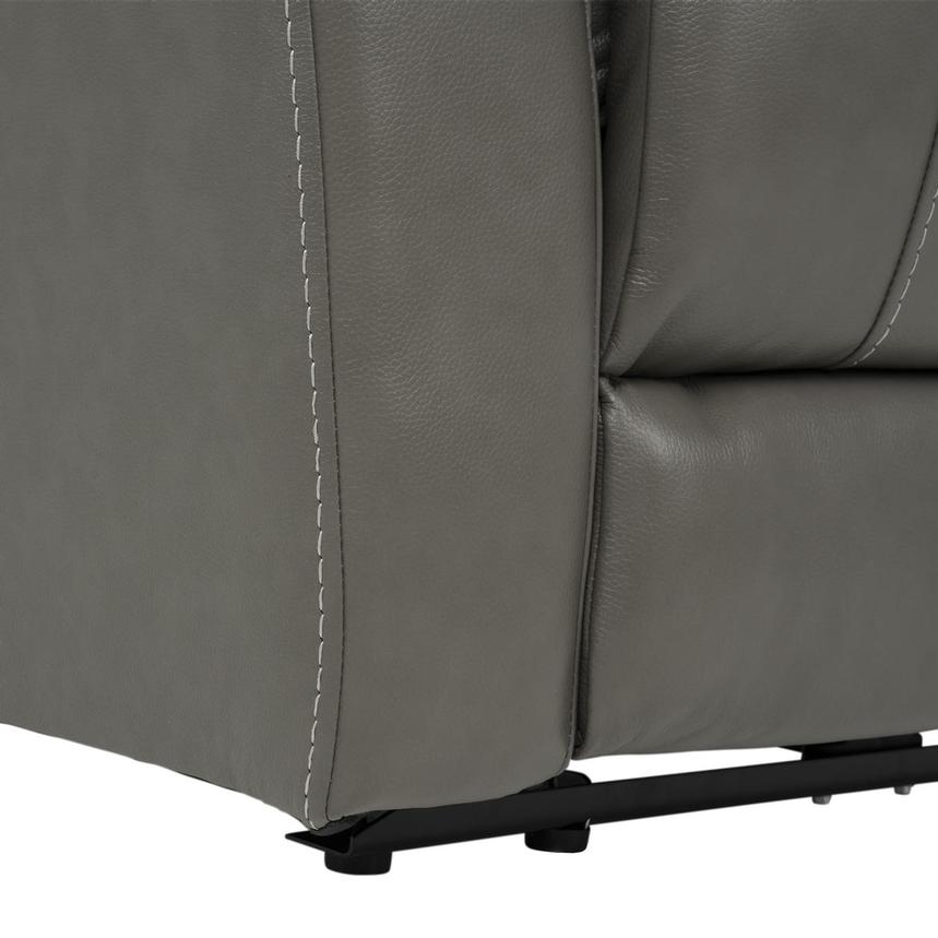 Samuel Dark Gray Leather Power Reclining Sectional with 6PCS/3PWR alternate image, 10 of 11 images.