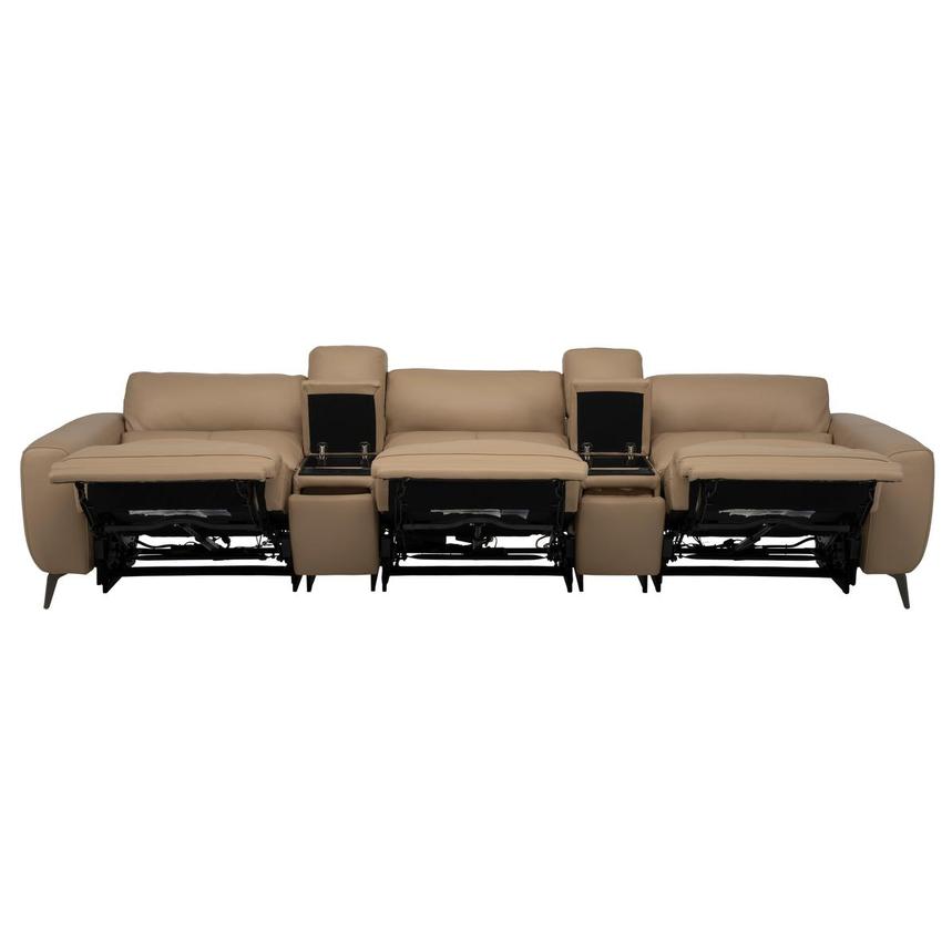 Granet Dark Cream Home Theater Leather Seating with 5PCS/3PWR alternate image, 4 of 41 images.