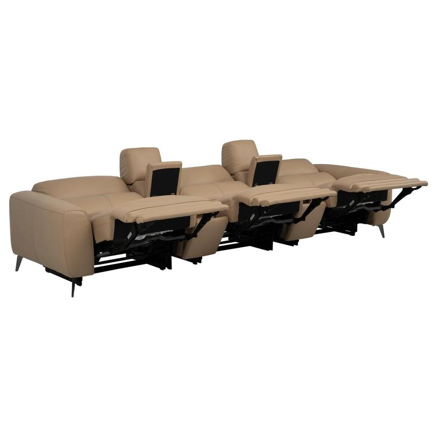 Granet Dark Cream Home Theater Leather Seating with 5PCS/3PWR alternate image, 9 of 41 images.
