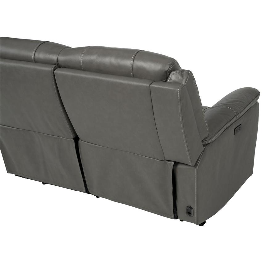Samuel Dark Gray Home Theater Leather Seating with 5PCS/2PWR alternate image, 5 of 9 images.