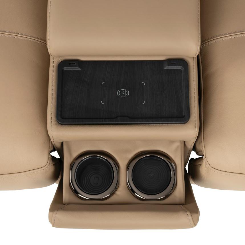 Granet Dark Cream Home Theater Leather Seating with 5PCS/2PWR alternate image, 9 of 17 images.