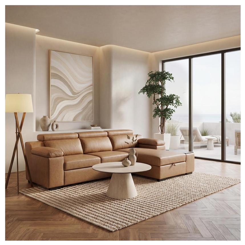 Slayden Beige Sleeper Sectional  alternate image, 2 of 2 images.
