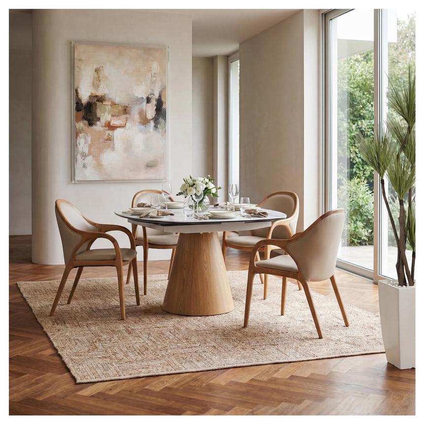 Calli/Elena Oak 5-Piece Rectangular High Dining Set alternate image, 2 of 4 images.