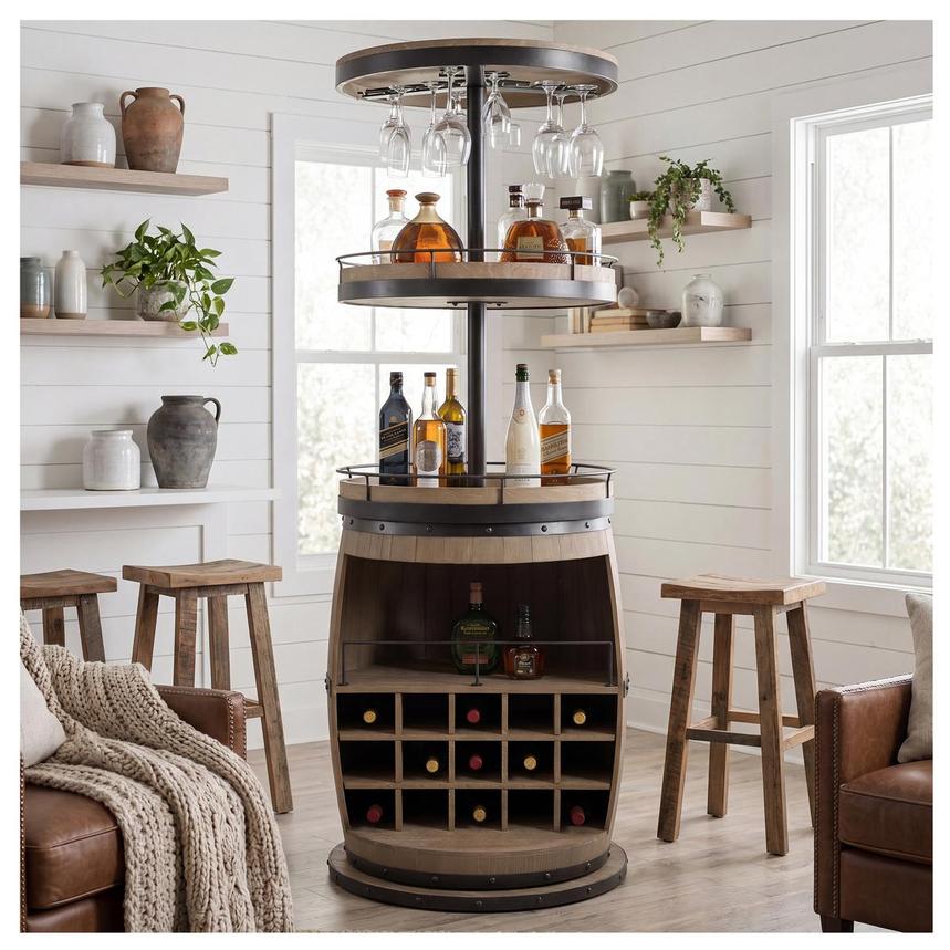 Broc Natural Swivel Wine Rack alternate image, 2 of 12 images.