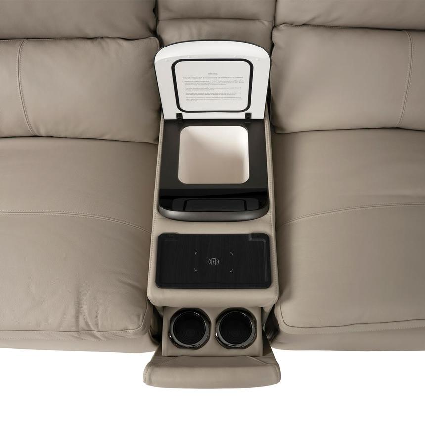 Volt Taupe Leather Power Reclining Sectional with 7PCS/3PWR alternate image, 9 of 11 images.