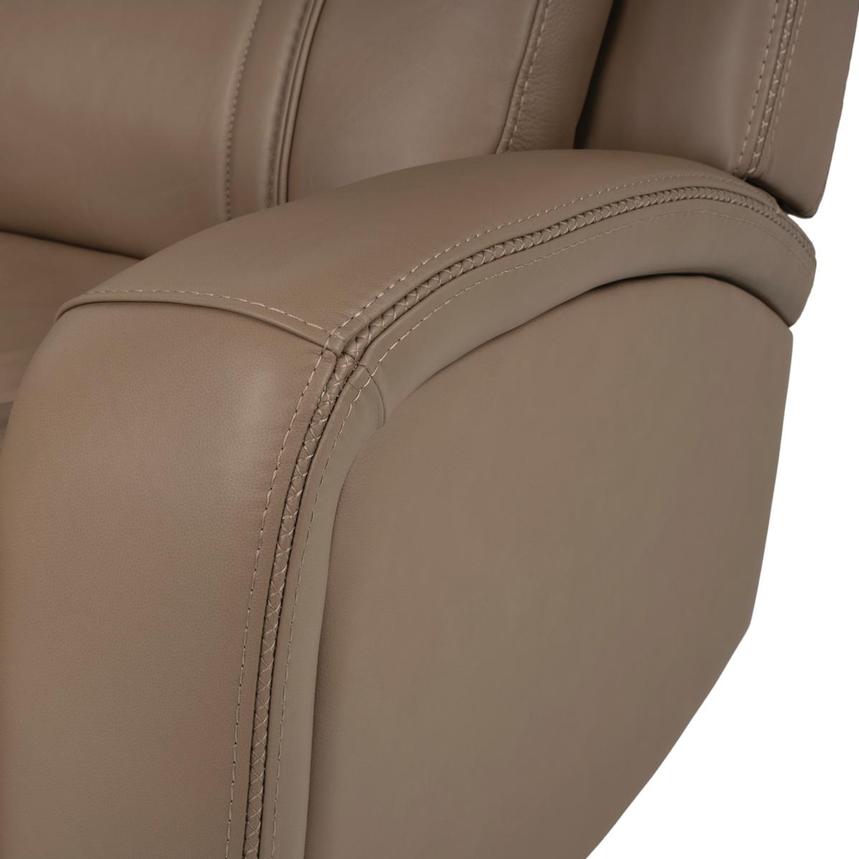 Galaxy Light Brown Leather Power Reclining Sectional with 7PCS/3PWR alternate image, 9 of 14 images.