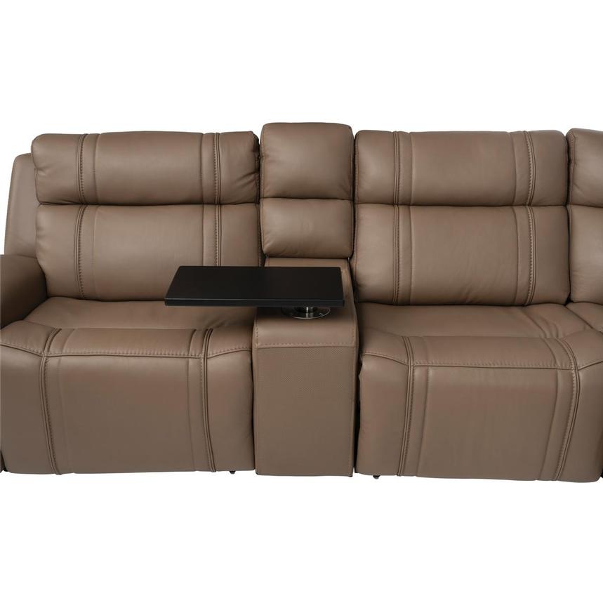 Galaxy Light Brown Leather Power Reclining Sectional with 6PCS/2PWR alternate image, 14 of 21 images.