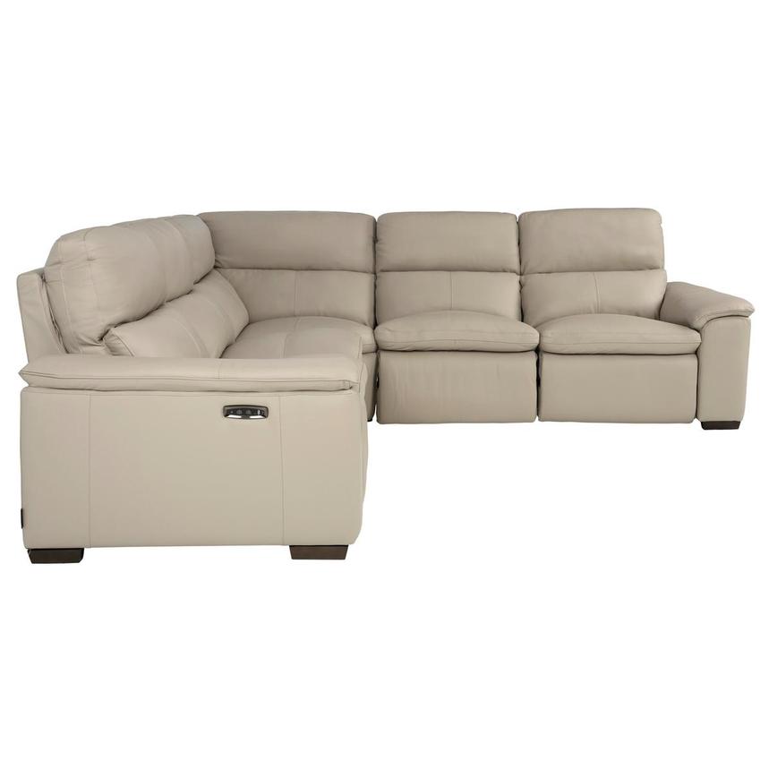 Volt Taupe Leather Power Reclining Sectional with 5PCS/3PWR alternate image, 4 of 10 images.