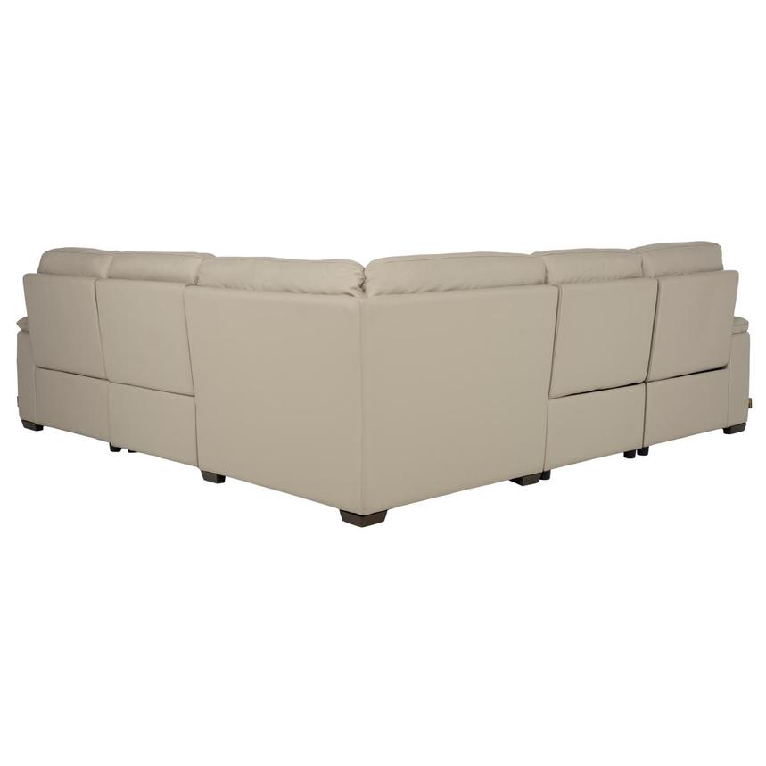 Volt Taupe Leather Power Reclining Sectional with 5PCS/2PWR alternate image, 4 of 9 images.