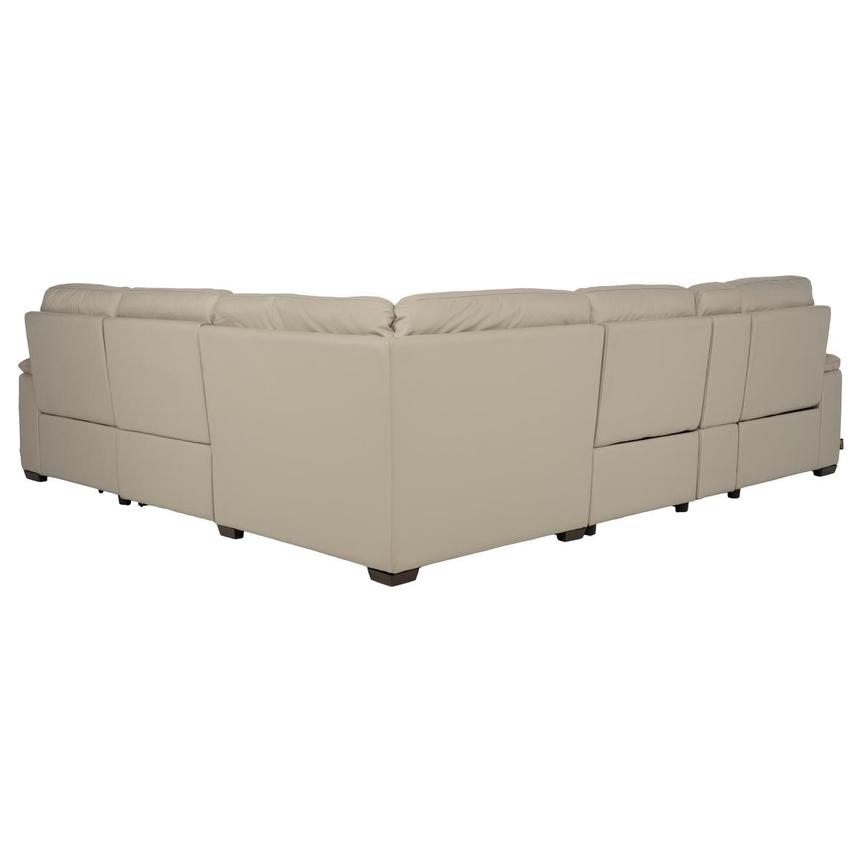 Volt Taupe Leather Power Reclining Sectional with 6PCS/3PWR alternate image, 4 of 11 images.
