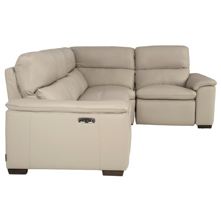Volt Taupe Leather Power Reclining Sectional with 4PCS/2PWR alternate image, 4 of 8 images.