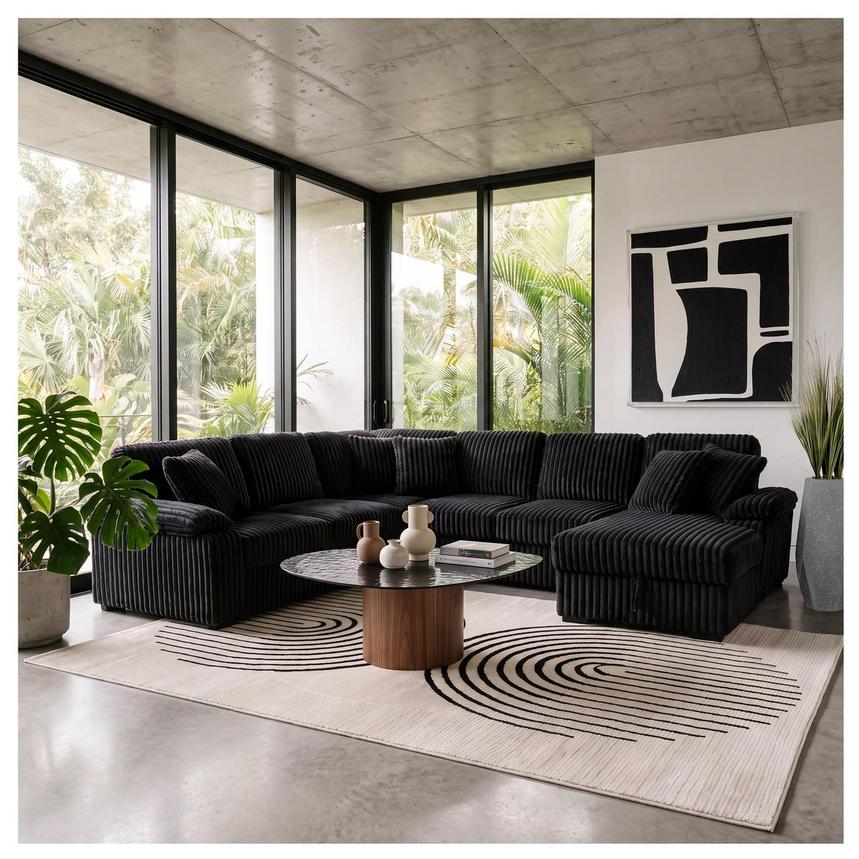 Fluff Sectional Sofa w/Pull Out Bed alternate image, 2 of 15 images.