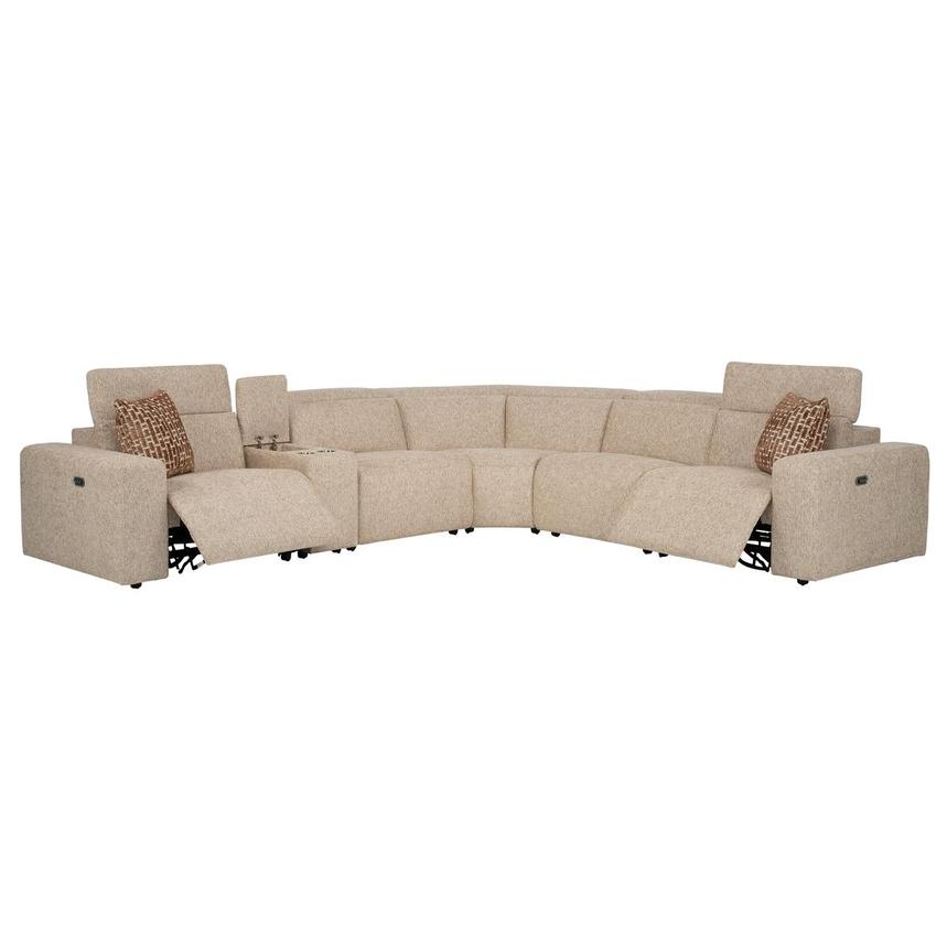 Canvas Power Reclining Sectional with 6PCS/2PWR alternate image, 2 of 12 images.