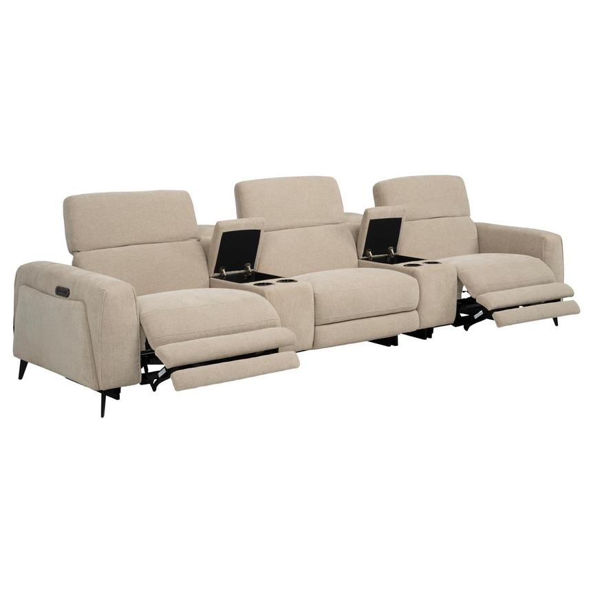 Luke Beige Power Reclining Sofa  alternate image, 4 of 13 images.