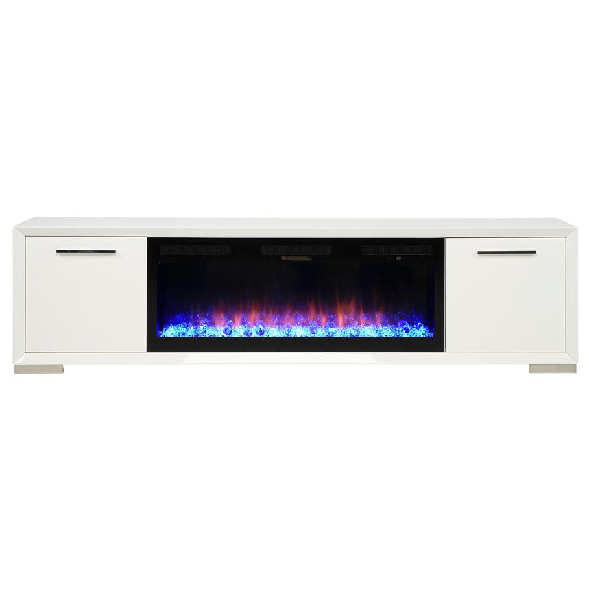 Kaia White Electric Fireplace w/Remote Control  alternate image, 2 of 10 images.