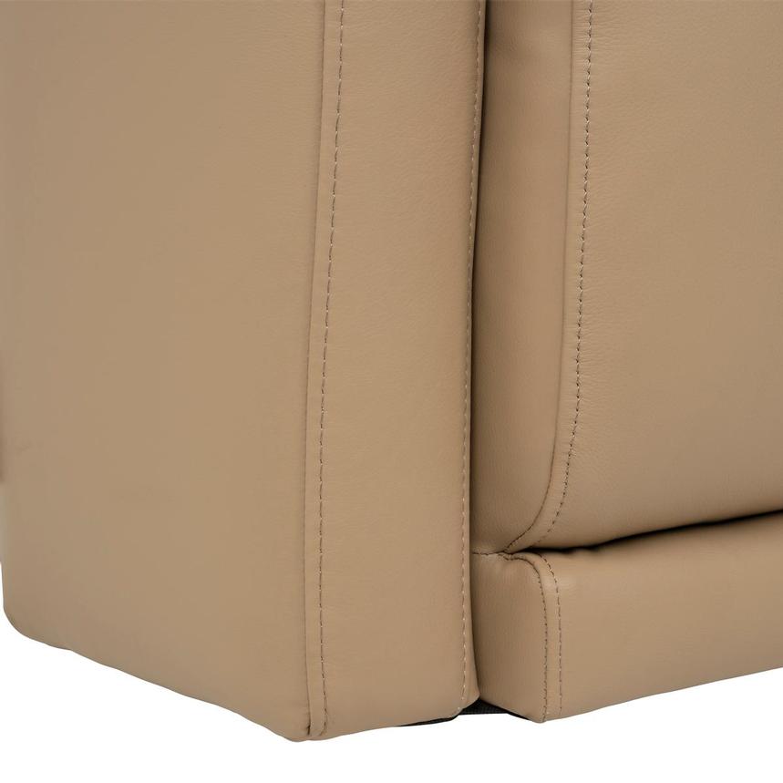 Carmello Dark Cream Leather Swivel Chair  alternate image, 9 of 11 images.