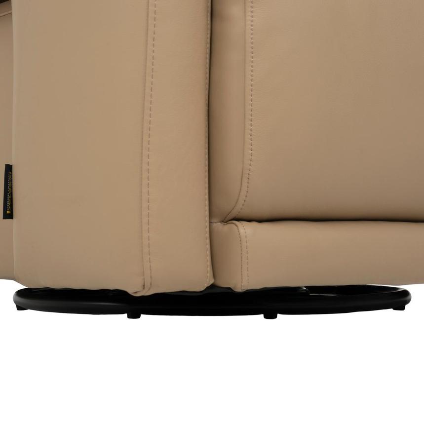 Carmello Dark Cream Leather Swivel Chair  alternate image, 9 of 12 images.