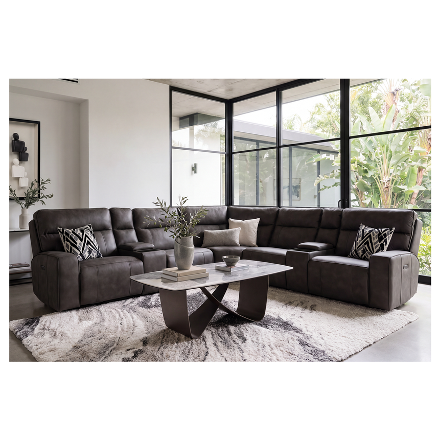 Superior Power Reclining Sectional with 5PCS/3PWR  alternate image, 2 of 9 images.