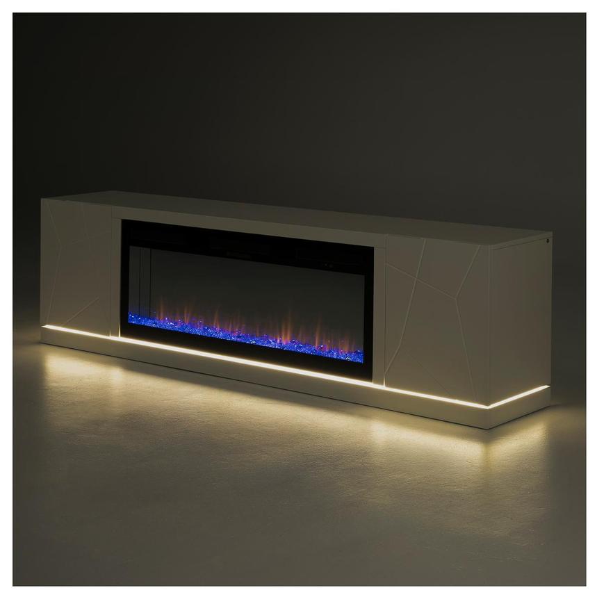 Tessa White Electric Fireplace w/Light alternate image, 2 of 11 images.