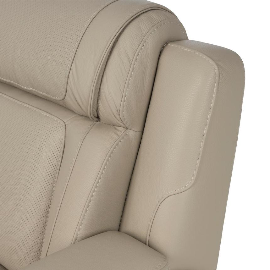 Odyssey Beige 6PCS/3PWR Leather Power Reclining Sectional w/Beverage Cooler alternate image, 9 of 13 images.