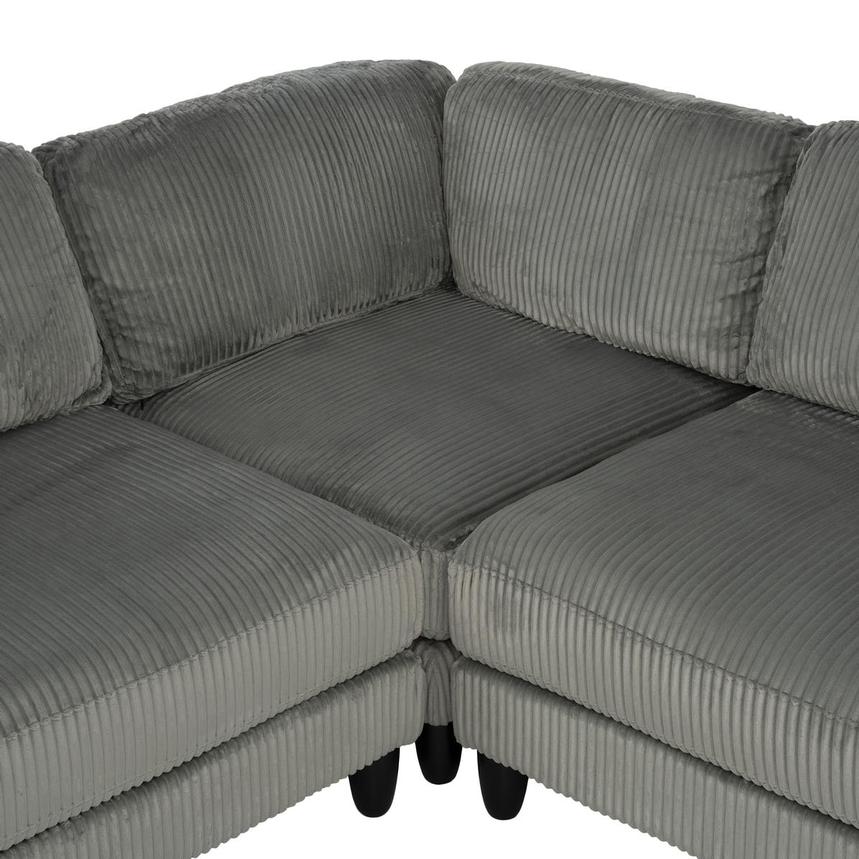 Cape Gray Sectional Sofa w/Ottoman alternate image, 7 of 12 images.