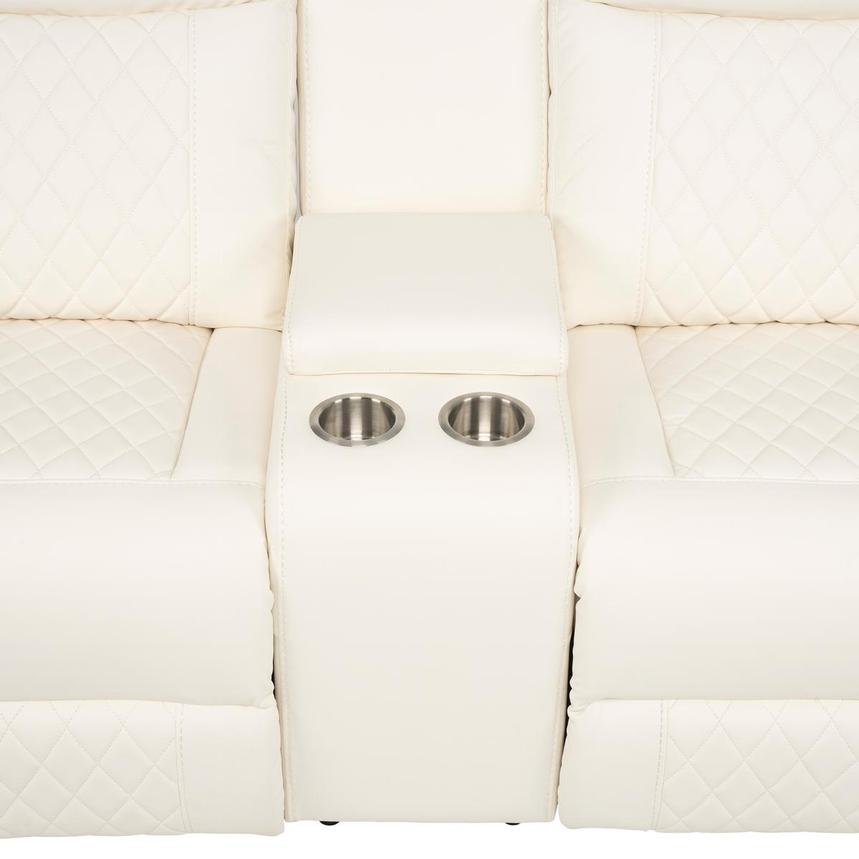 Maddox White Reclining Loveseat alternate image, 7 of 12 images.