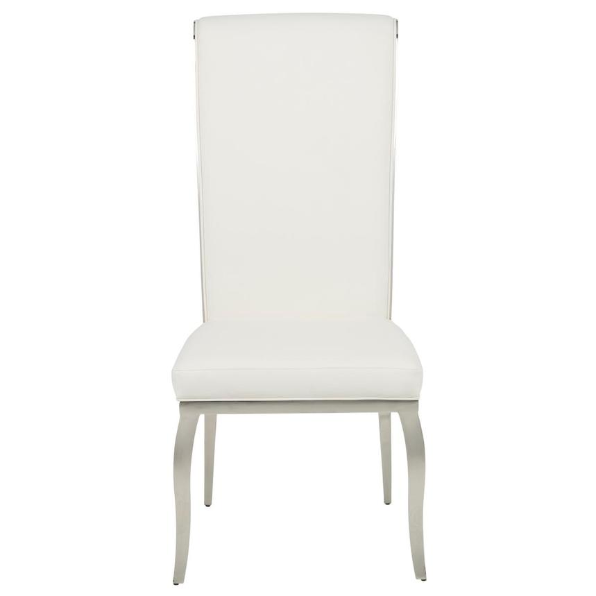 Savoy White Polished Side Chair alternate image, 2 of 8 images.