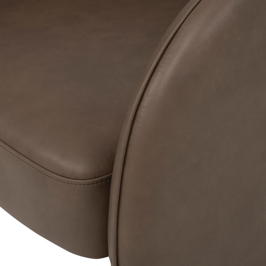 Emerson Brown Leather Accent Chair alternate image, 7 of 9 images.