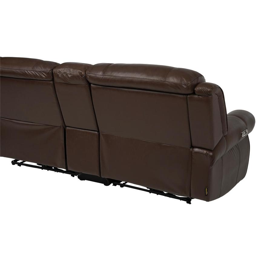 Bruno Brown Home Theater Leather Seating with 5PCS/2PWR alternate image, 4 of 12 images.