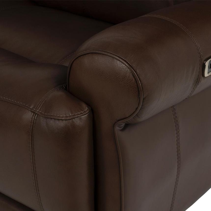 Bruno Brown Home Theater Leather Seating with 5PCS/2PWR alternate image, 9 of 12 images.
