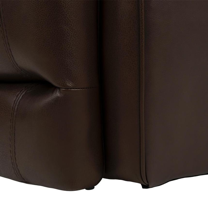 Bruno Brown Leather Power Reclining Sectional with 5PCS/3PWR alternate image, 9 of 11 images.