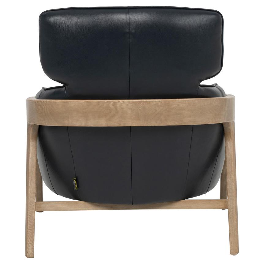 Irene Dark Blue Leather Accent Chair  alternate image, 4 of 9 images.