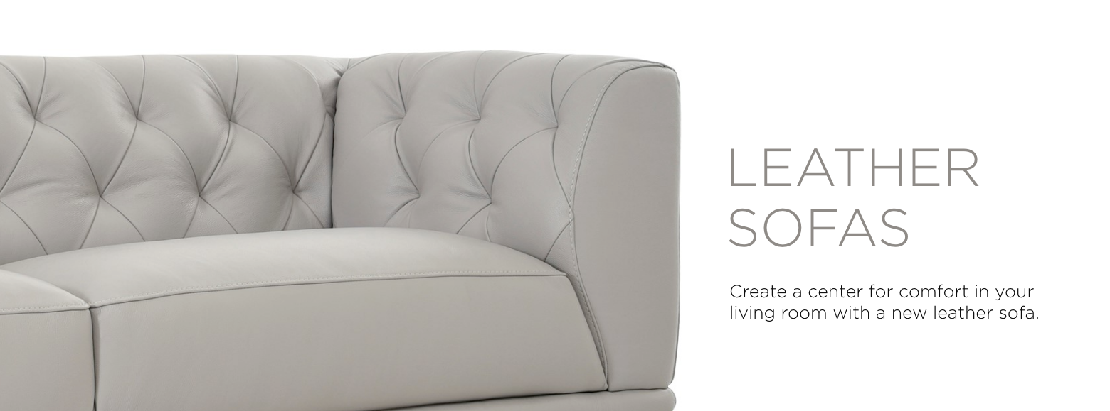 Leather sofas. Create a center for comfort in your living room with a new leather sofa.