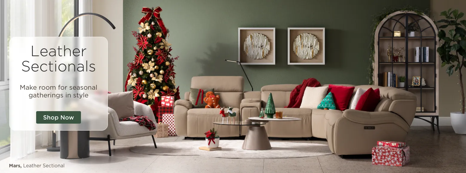 Leather Sectionals. Make room for seasonal gatherings in style. Shop Now.