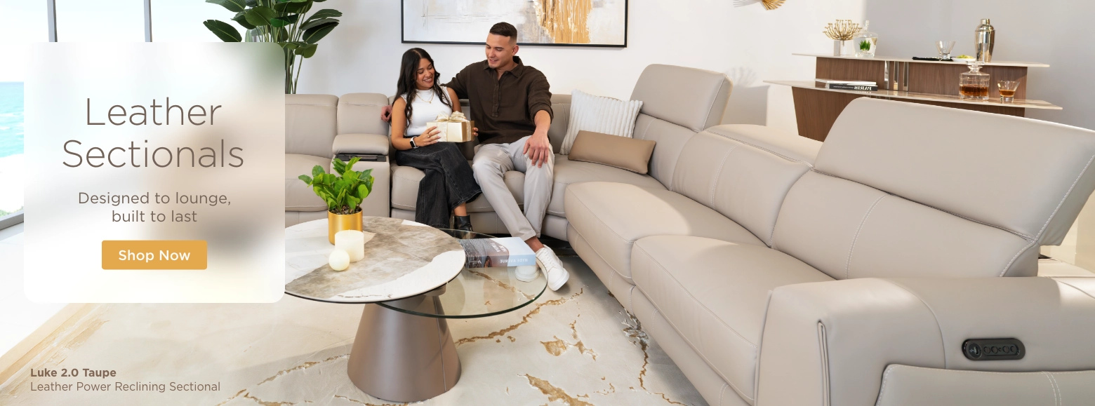 Leather Sectionals. Designed to lounge, built to last. Shop Now.