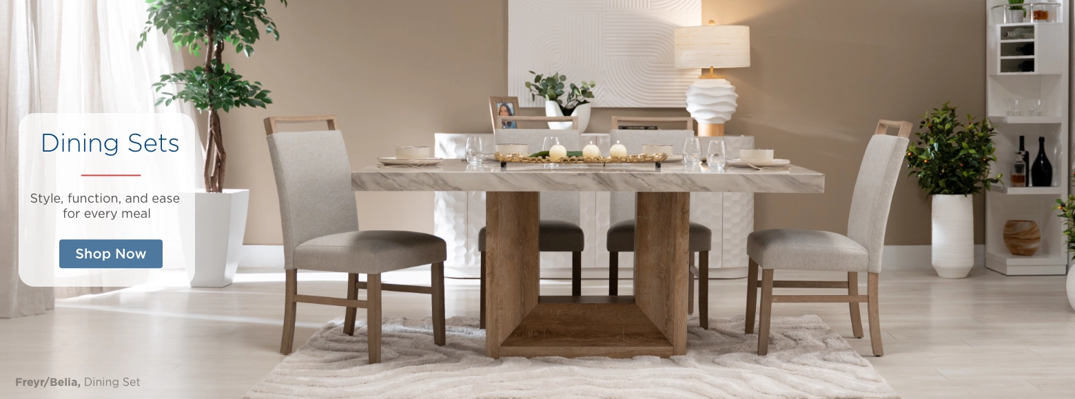 Dining Sets. Style, function, and ease for every meal. Shop Now