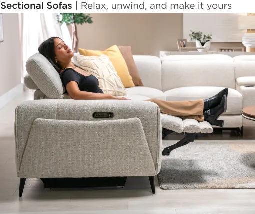 Sectional Sofas. Relax, unwind, and male it yours.