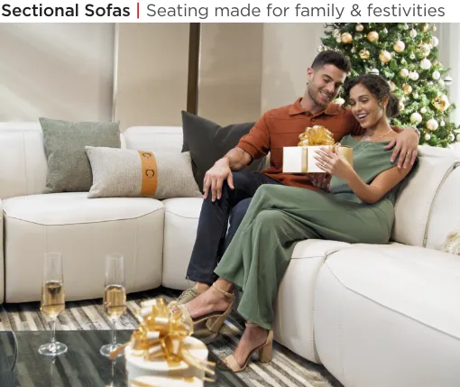 Sectional Sofas. Seating made for family & festivities.