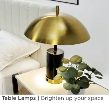 Table lamps. Brighten up your space.