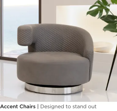Accent chairs. Designed to stand out