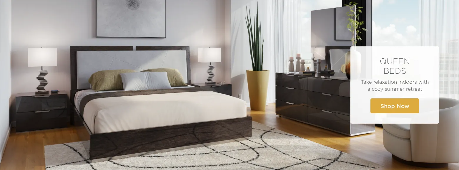 Queen Beds. Take relaxation indoors with a cozy summer retreat. Shop Now.