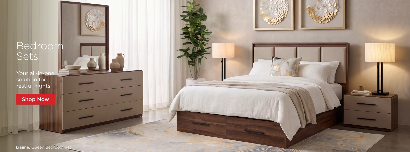 Bedroom Sets. Your all-in-one solution for restful nights. Shop Now.