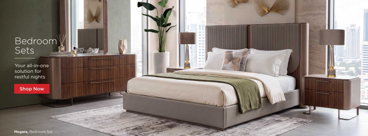 Bedroom Sets. Your all-in-one solution for restful nights. Shop Now. Megara, Bedroom Set.