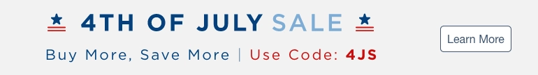 4th of July Sale. Buy More, Save More. Use Code: 4JS Learn more.